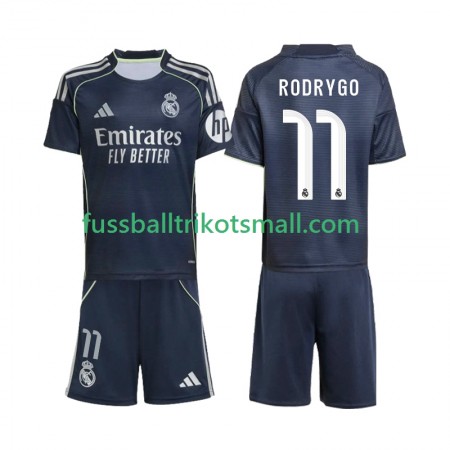 Fußballtrikots Real Madrid Rodrygo 11 Kinder 2025-2026 Kurzarm Auswärts-trikot kaufen